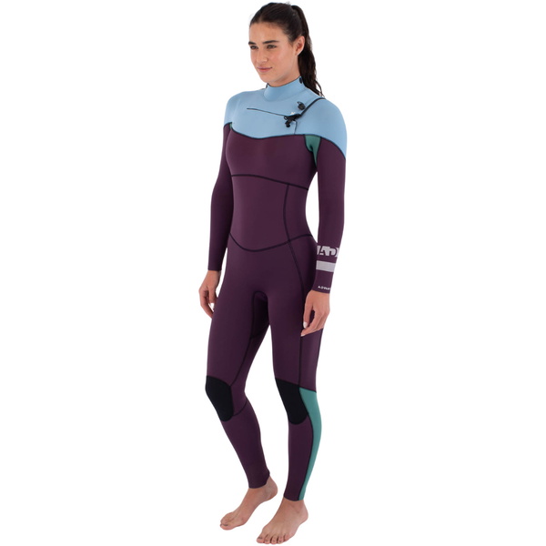 2026 Hurley Womens Advant 4/3mm Chest Zip Wetsuit WFS0013403 - Bonnie Blue